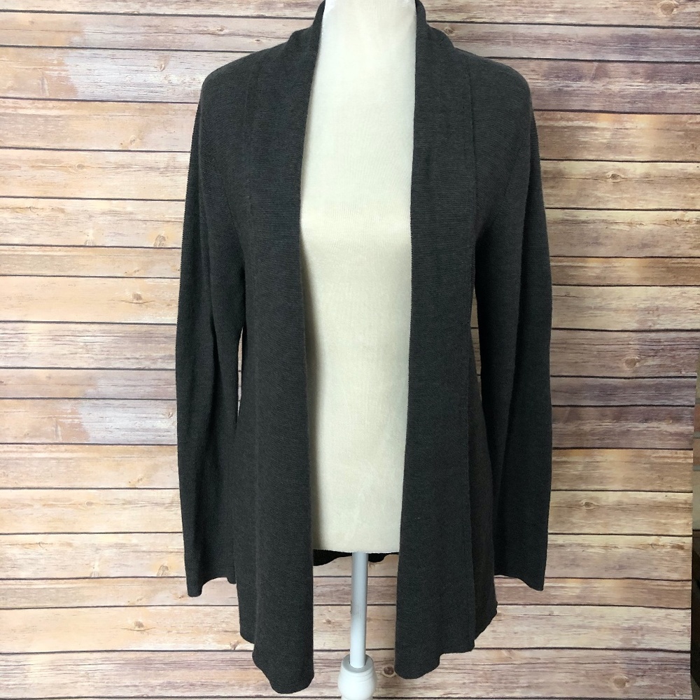 Eileen Fisher Lightweight Wool Open Front Cardigan